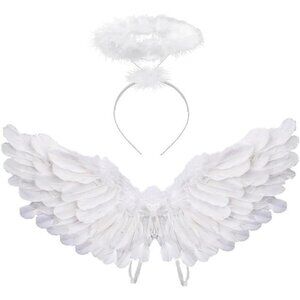 Angel Costume‎ Wings Halo Angel for Girls Kids Women Adult Halloween Christmas